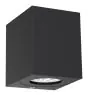 Nordlux Canto Kubi 2 Wall Light Aluminium and Glass Black Up & Down - 10.6W 500lm - 830 Warm White | IP44
