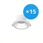 Multipack 15x Noxion LED Downlight Apollo 9W 1100lm 60D - 840 Cool White | 145mm - Cutout 120mm - UGR 